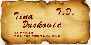 Tina Dušković vizit kartica